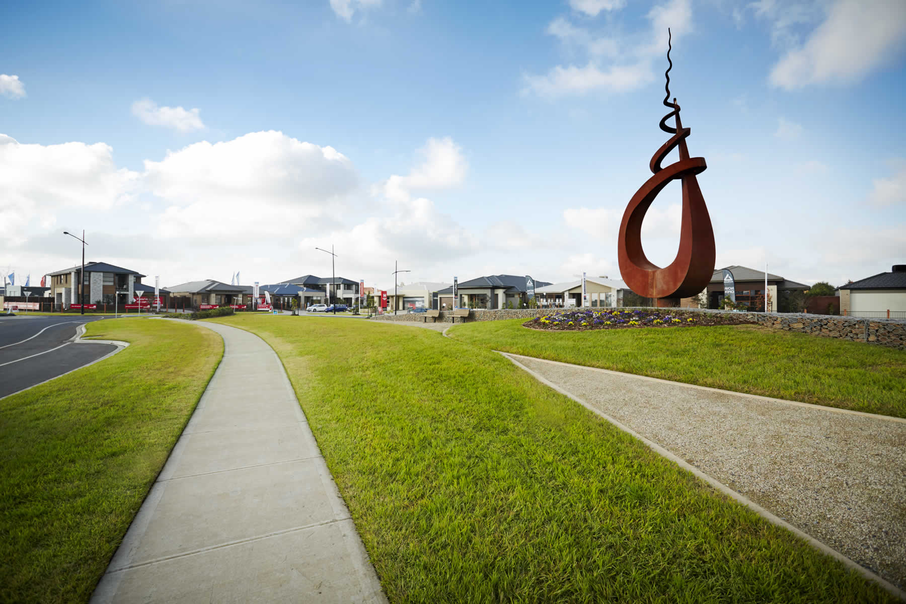 corten steel, 12 m tall, commissioned by Villawood Properties for Aspire Estate, Vic